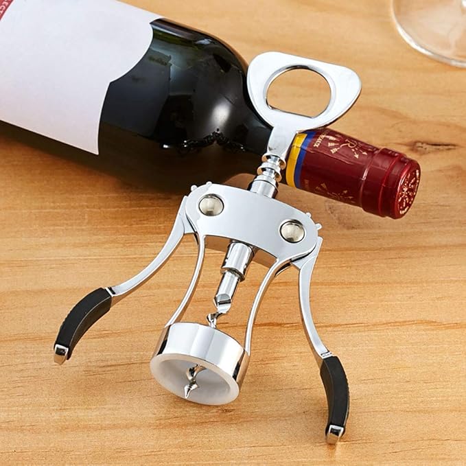 10PCS Wine Bottle Opener Stainless Steel Beer Bottle Opener Corkscrew Wine Opener Wine Corkscrew Manual Wing Corkscrew Elegant Wine Opener Tool