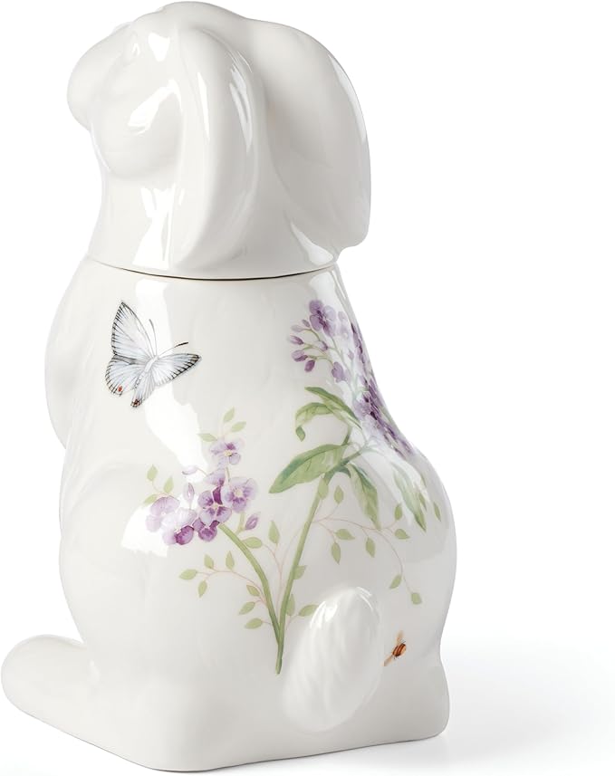 Lenox 893454 Butterfly Meadow Bunny Cookie Jar, Easter Serveware