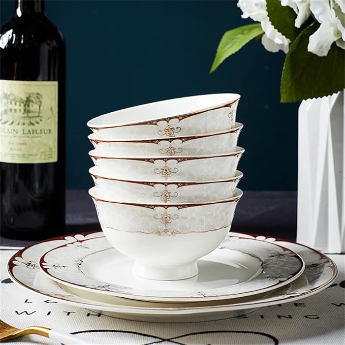 European Tableware Bowls Plates Ceramic Sets Tableware Sets Tableware Sets 58 Pieces