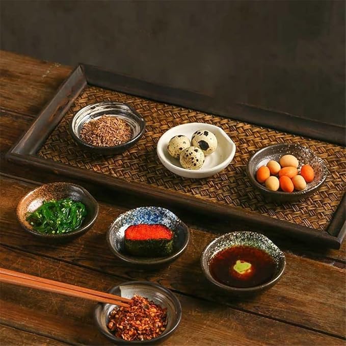 Appetizer Plates Ceramic Sauce Dishes Sushi Plate Tableware Spice Soy Vinegar Dessert Sauce Bowl for Condiment