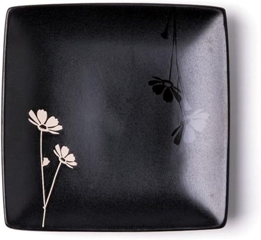 Kitchen Plates Serving Plate Breakfast Plate 6.5-inch Ceramic Small Square Plate Ceramic Dish Home Snack Plate Restaurant Plates(A)