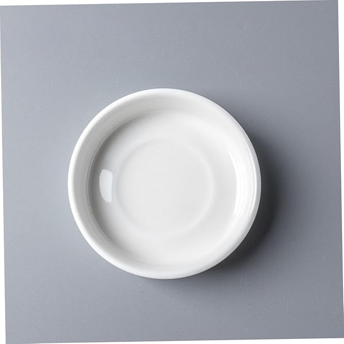 PRETYZOOM 4pcs Ceramic Dipping Sauce Bowls Multi-use Seasoning Plates for Appetizers Condiments Deep Design for Home Restaurant and Celebrations