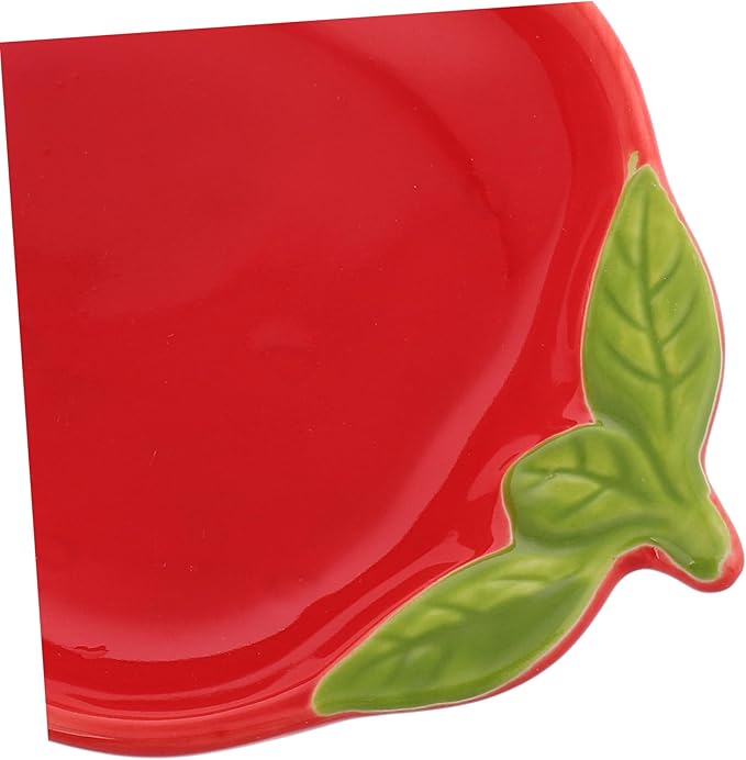 2pcs Fruit Shape Ceramic Plates Snack Plate Seasoning Dish Porcelain Ceramic Snack Holder