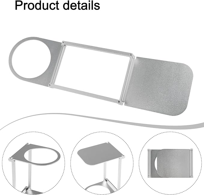 Coffee Dripper Stand,Stainless Steel Drip Holder With Base Portable Foldable For Hand Press Espresso Makers For Outdoor Camping Hiking Travel Fits Most Mugs Cups 11.9cm Height 6.7cm Diameter Silver
