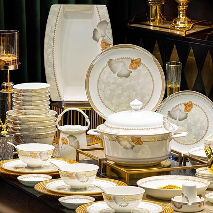 Dessert Plates Simple and Exquisite Ceramic Dinner Plate, Home High-end Tableware Dinner Tableware