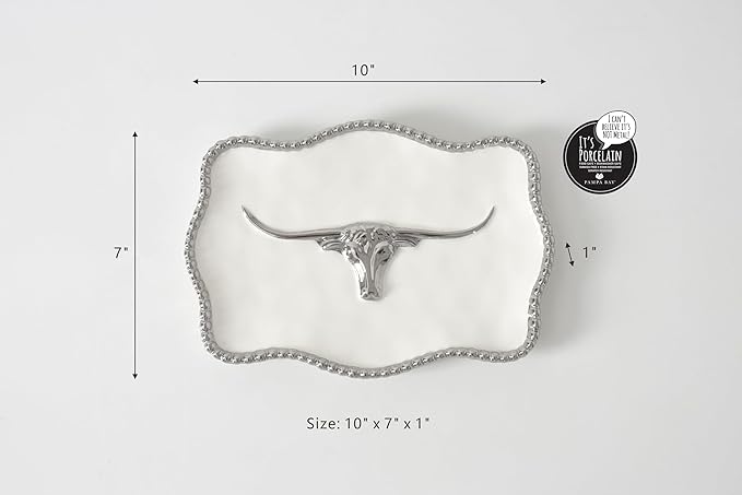 Pampa Bay Longhorns Small Tray, 10" x 7" x 1"