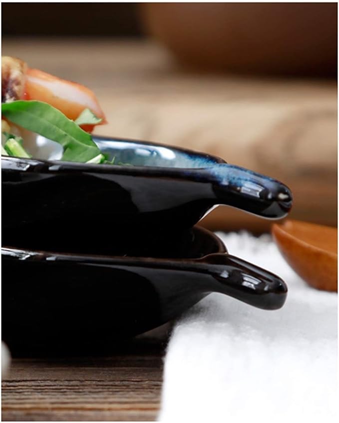 Snack Plate Ceramic Appetizer Plate Fast Food Plate Sushi Plate Fruit Set Plate Leaf-Shaped Tableware Snack Plate Sauce Plate Snack Tray (Color : B)