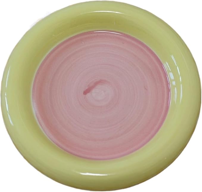 SONGCHAO Party Supplies Round Dinner Plate Cute Dessert Plate Ceramic Plate Home Dinner Salad Plate Color Breakfast Plate Plate Party Plates (Color : 001)