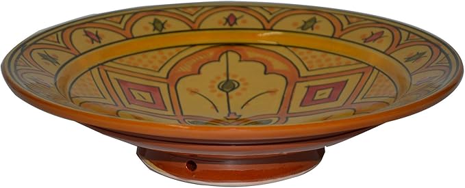 Ceramic Plates Moroccan Handmade Appetizer Tapas Serving Decorative 8 inches Round