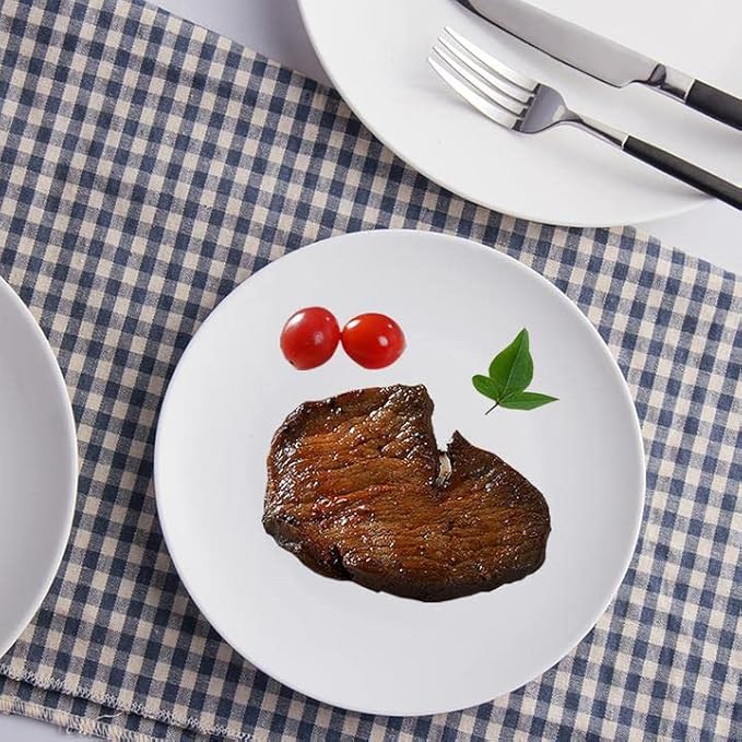 Dinner Plates, 6 Inch Ceramic Plates Set of 3, Porcelain Bone China Plates for Kitchen Serving Dishes