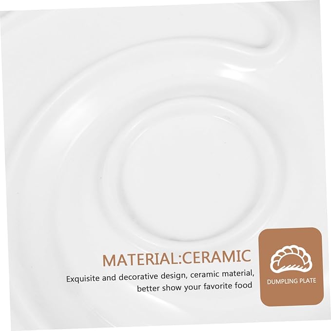 Divided Plate for Dinner Ceramic Plate Portion Control Appetizer Serving Tray Creative Dessert Tray