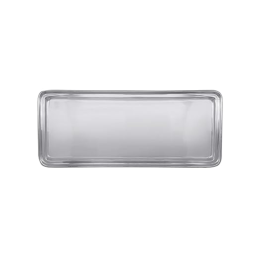 MARIPOSA Signature Long Tray | Silver | Brillante | Gifts | GIFTABLE Tray | Recycled SANDCAST Aluminum | Handmade in Mexico