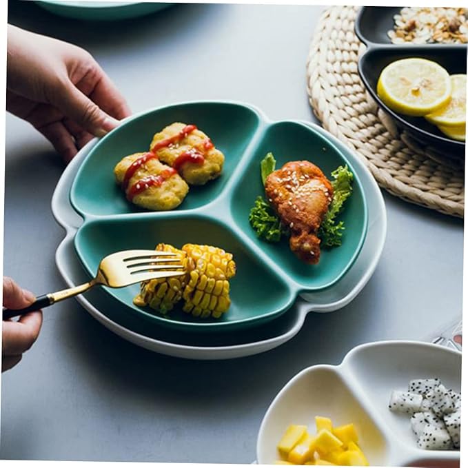 Gatuida Ceramic Fruit Divided Plate Irregular Design Appetizer Serving Platter Snack Storage Tray for Parties Stylish Food Presentation for Entertaining