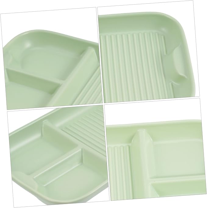 Amosfun Ceramic Divided Plate Compartment Food Container Elegant Breakfast Holder for Appetizers Multi Functional Dish for Outdoor Picnics and Easy to Clean Nordic