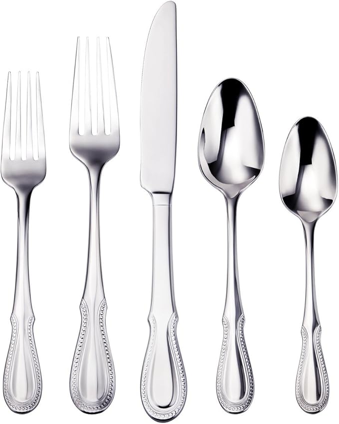 Oneida F064005A Nottingham 5 Piece Fine Flatware Set, Service For 1