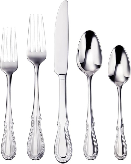 Oneida F064005A Nottingham 5 Piece Fine Flatware Set, Service For 1