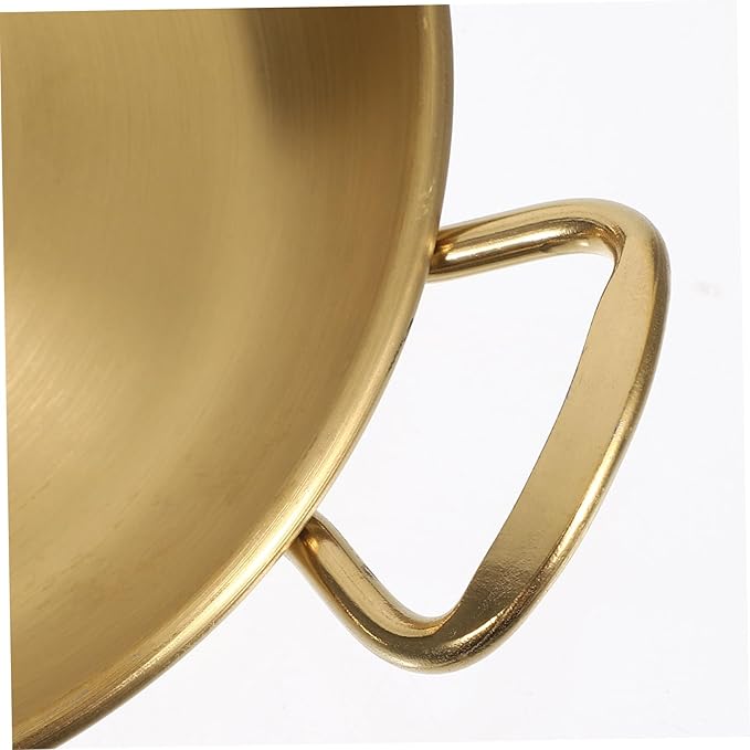 Double Ear Seafood Pot Snack Bowl Serving Tray Silver Platter Suitable for Family Gatherings Parties