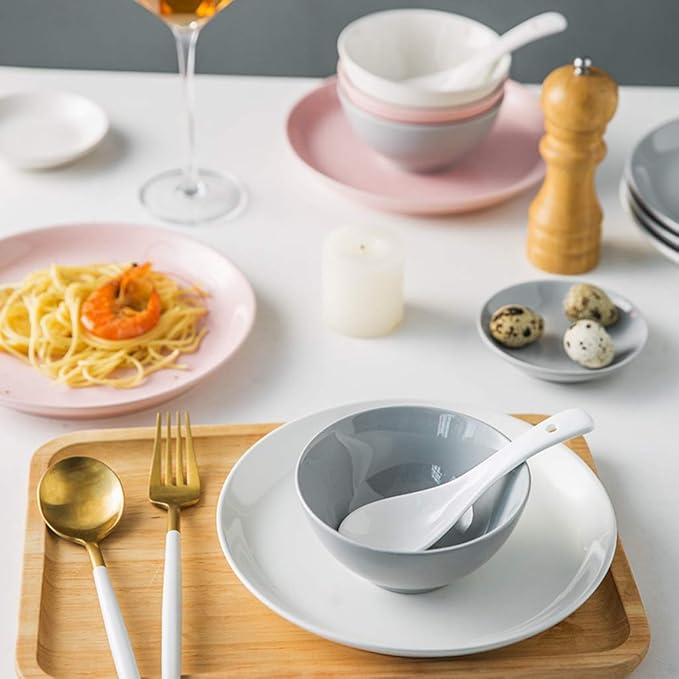 Fine Dinnerware Sets Dinner plate Ceramics Dinner Sets 32 Pieces Bright Light Dinnerware Set