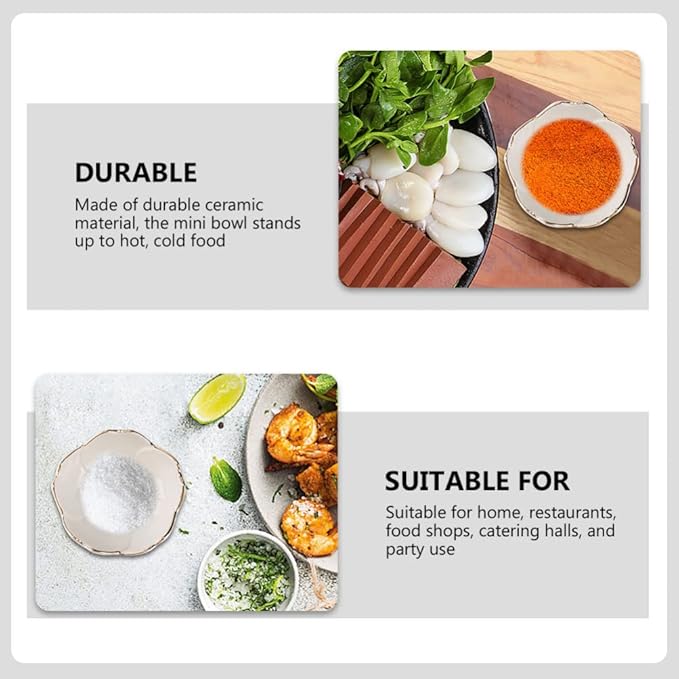 BESPORTBLE Sauce Dish 3pcs Cherry Glass Soy Sauce Dish Flower Petals Shaped Mini Cute Crystal Dessert Bowl Appetizer Plates Tea Bag Holder Small Dip Bowls for Jam Sushi