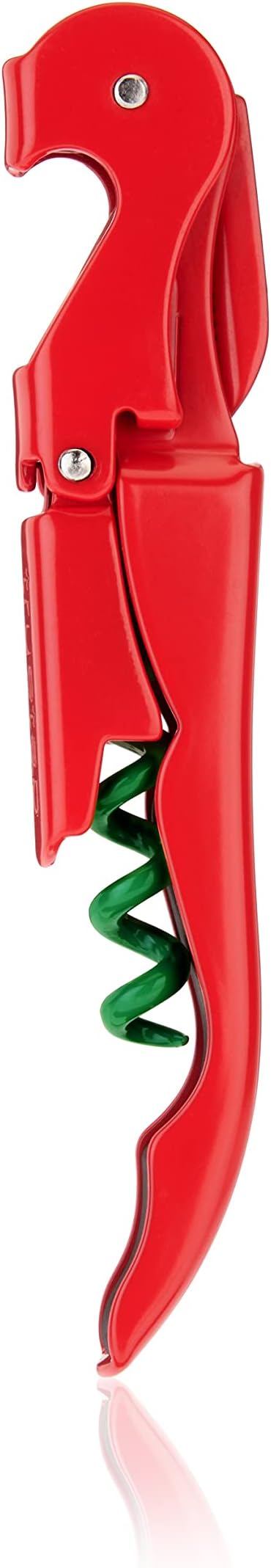 True Truetap Holiday Color Block Double Hinged Corkscrews, Red/Green (1225)