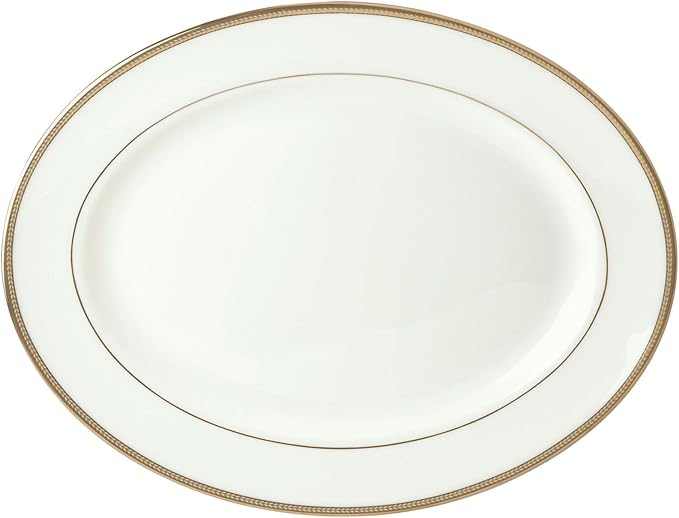 Kate Spade New York Sonora Knot 13" Oval Serving Platter, 3.15 LB, White