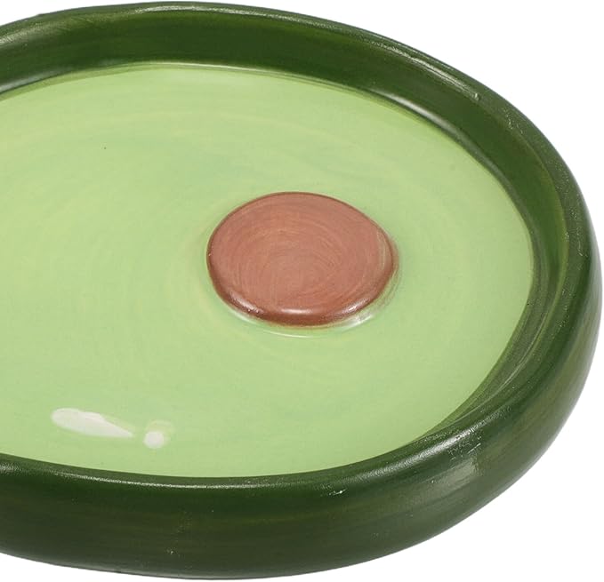 Mikinona Ceramic Appetizer Plate 4-inch Avocado Pattern Decorative Dessert Dish Small Fruit Serving Plate for Home Kitchen Party Use