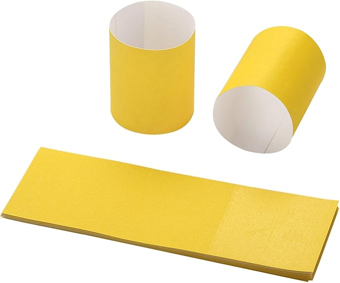 Gmark Paper Napkin Band Box of 2500, Paper Napkin Rings self Adhesive (Yellow) GM1108