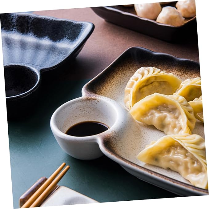 PRETYZOOM Ceramics Sauce Dish Dipping Bowl Seasoning Bowl Appetizer Plate Vinegar Dish