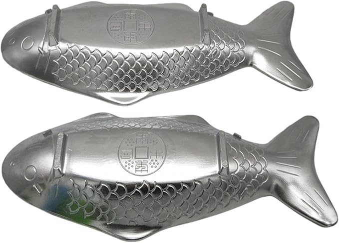 Thai Fish Plate – Aluminum Hot Pot Serving Trays, Fish-Shaped Food Platter | Metal Tableware for Indoor Kitchen, Outdoor Dining, Seafood Presentation, Party Serving, Restaurant, Home Cooking