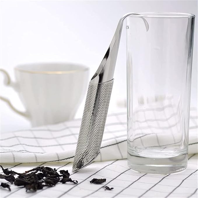 Tea Infuser, Tea Strainer, Tea Diffusers for Loose Tea, Gorgeous Lit Stainless Steel Tea Diffuser, 304 Stainless Steel Tea Strainer, Stick Pipe Tea Diffuser (2pcs +1 Brush)