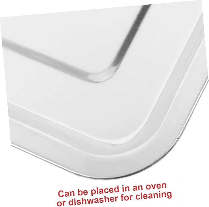 PRETYZOOM Stainless Steel Serving Tray Versatile Baking Pan Portable Dish for Family Dinners Parties Restaurant Use Easy to Clean Store Kitchen Essential