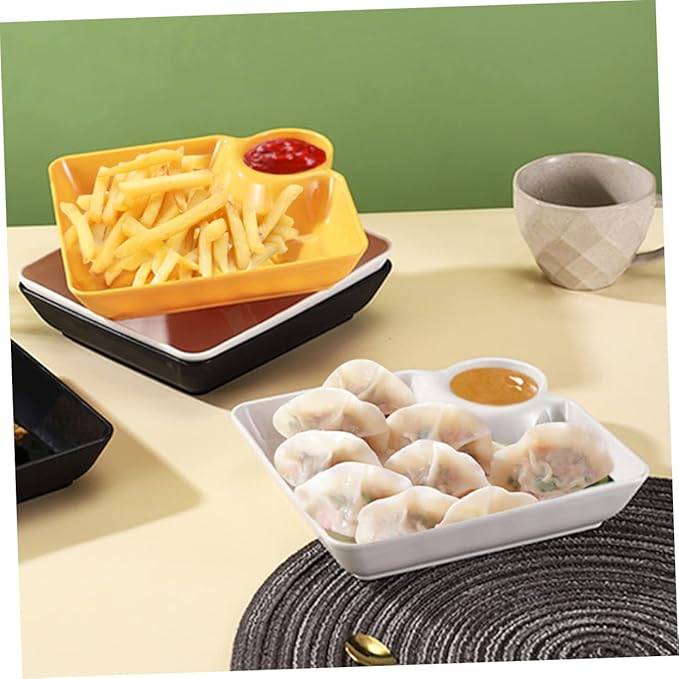 PRETYZOOM 3Pcs Square Food Serving Trays Versatile Sushi and Appetizer Trays for Home Restaurant and Cafeteria Use