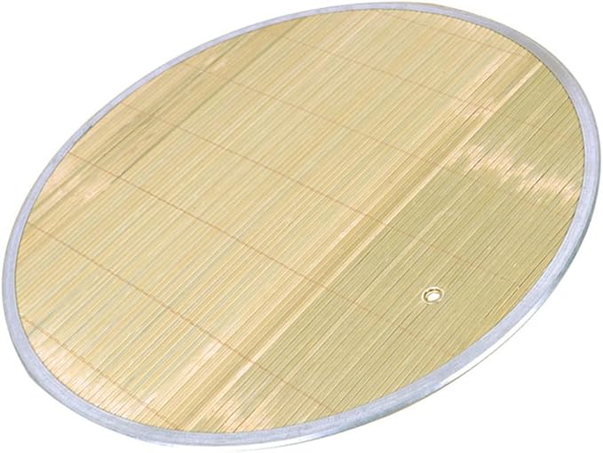 1pc Bamboo Dumpling Tray Food Storage Pad Steamed Bun Display Plate with Edging Household Dumpling Serving Tray for Home Restaurant Use