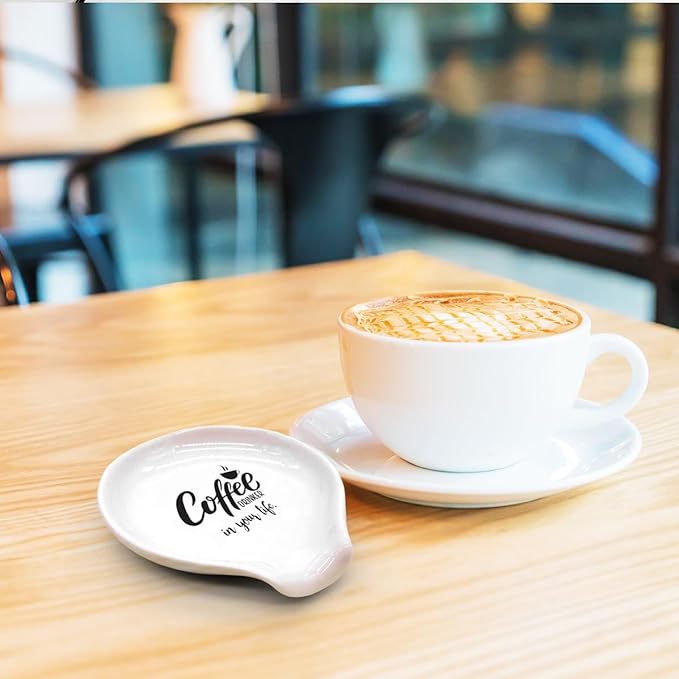 Funny Coffee Spoon Holder-Coffee Spoon Rest-Cafe Bar Station Accessories-Coffee Drinker In My Life Sign