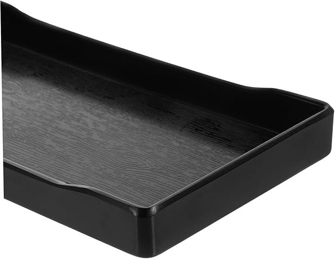 Happyyami 2pcs Black Serving Tray for Party Multi-Functional Fruit Snack Cake Water Cup Storage Tray