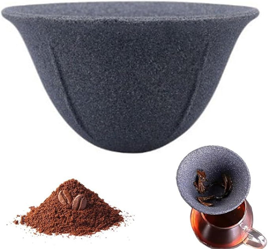 Ceramic Stone Coffee Filter,Japanese Non-porous Coffee Dripper,Reusable Loose Tea Precision Strainer for Home Office Tea Coffee Making