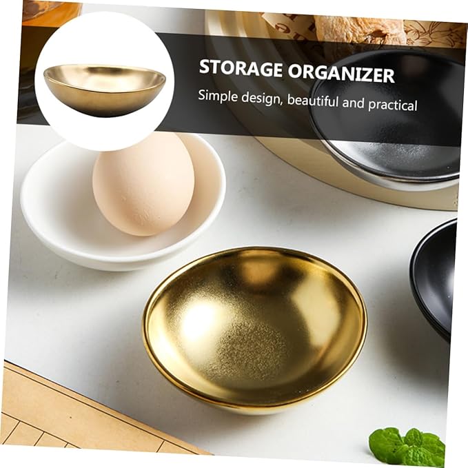 Cabilock Egg Shaped Sauce Dishes Pack Seasoning Plate Vinegar Dish Appetizer Plate Health-conscious