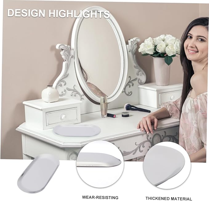 Stainless Steel Jewelry Organizer Tray Snack Holder Decorative Tray Metal Storage Mirror Polished Easy Clean