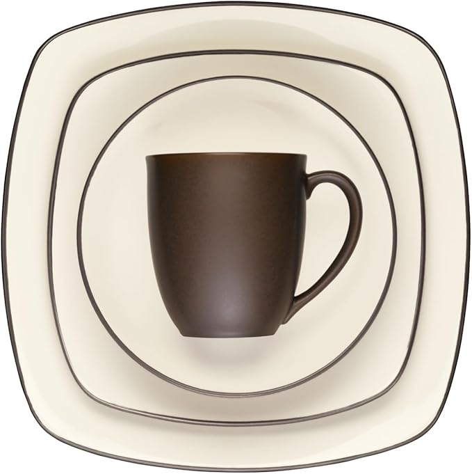 Noritake Colorwave Chocolate 4-Piece Square Place Setting, Service for 1
