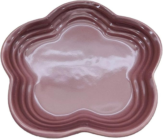 Small Ceramics Dish in Elegant Plums Blossoms Styles Multiple Color Appetizer Plates Perfect for Kitchen Dining Setting Flower Dish