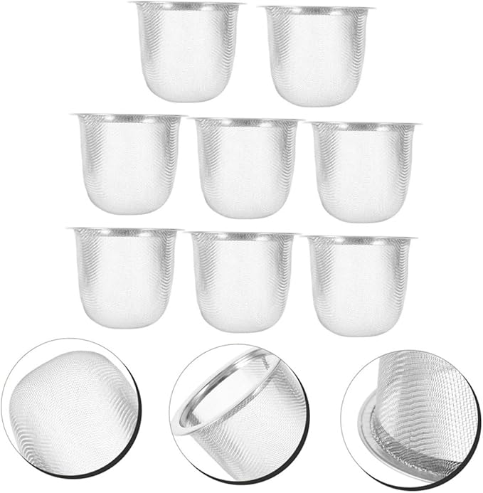 IMIKEYA 10 Pack Tea Strainer Stainless Steel Teapot Infuser Reusable Tea Filters Mesh Tea Strainer for Easy Brewing