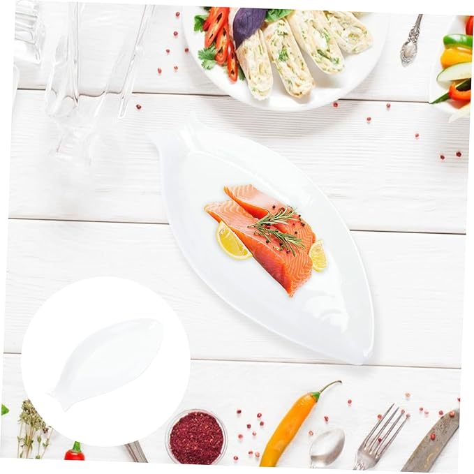 PRETYZOOM Fish Plate Home Decor Serving Dish Fish-shaped Tray for Appetizers Sushi Fruit