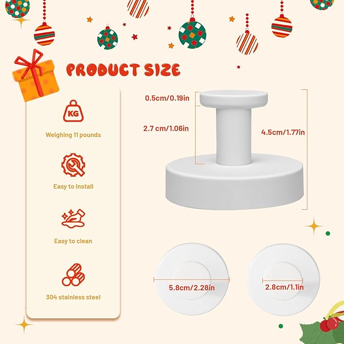 Suction Cup Hooks, Suction Cup Hooks for Shower,Removable Towel Hooks for Bathroom Window Glass Door Wall, Bath Robe Looafh Wreath Hook for Hanging (White)