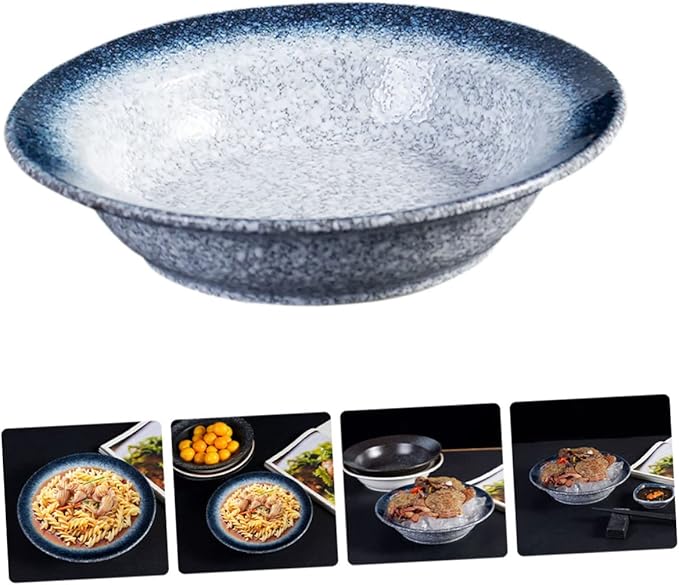 Japanese Style Soup Plate Home Ceramic Plates Multifunctional Bowl for Pasta Noodles Salad Breakfast Dinner Western Restaurant