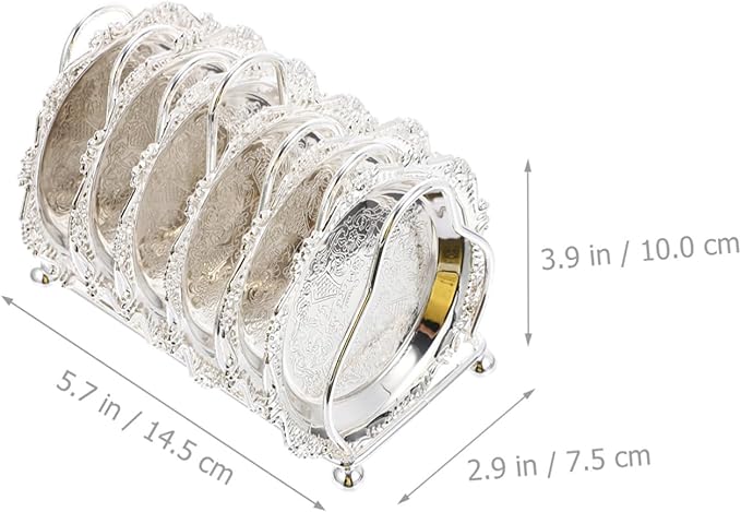 Silver Plated Mini Snack Plate Dessert Plate Dried Fruit Dish Serving Tray Rack