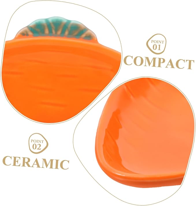 Carrot Seasoning Dish Ceramic Carrot Shaped Platter Serving Bowl Appetizer Plate Decorative Decor Plate