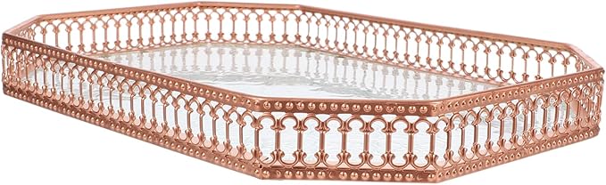 Garneck Elegant Serving Tray Edges Platter for Fruits Snacks Desserts and Beverages for Home Decor and Entertaining Guests