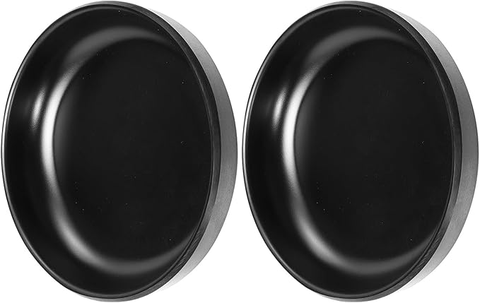 VALICLUD Melamine Appetizer Plates 2pcs round Snack Dessert Dishes Lightweight Sturdy Plastic Serving Tray for Sushi and Small Bites Home Kitchen Use