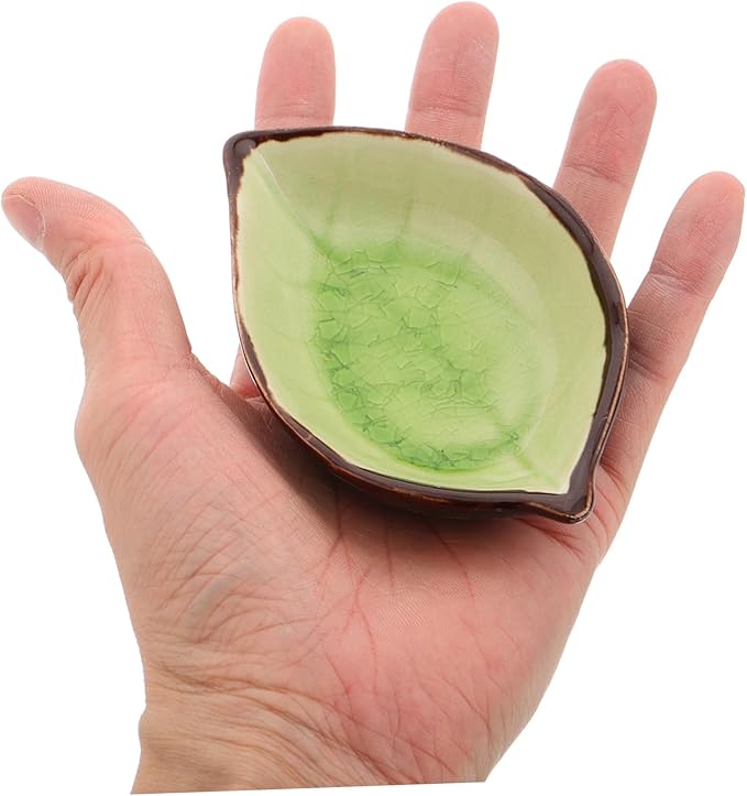 4pcs Elegant Crackle Glaze Ceramic Plate Snack Serving Bowl Seasoning Dish for Party Small Appetizer Plates