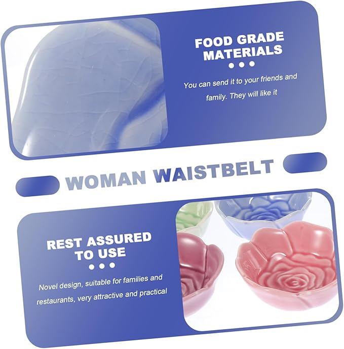 4pcs Ceramic Sauce Plates Plate Soy Sauce for Dipping Condiment Dish Bowl Vinegar Dish Appetizer Random Color